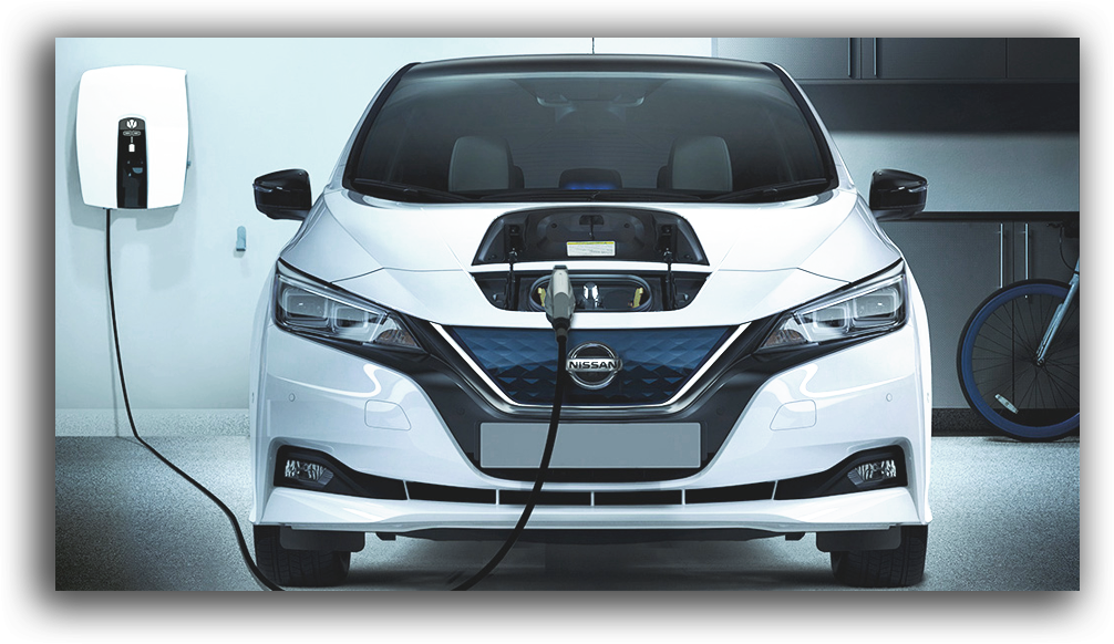 Nissan Leaf being charged