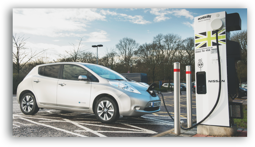 Electric Vehicle at Charge Point